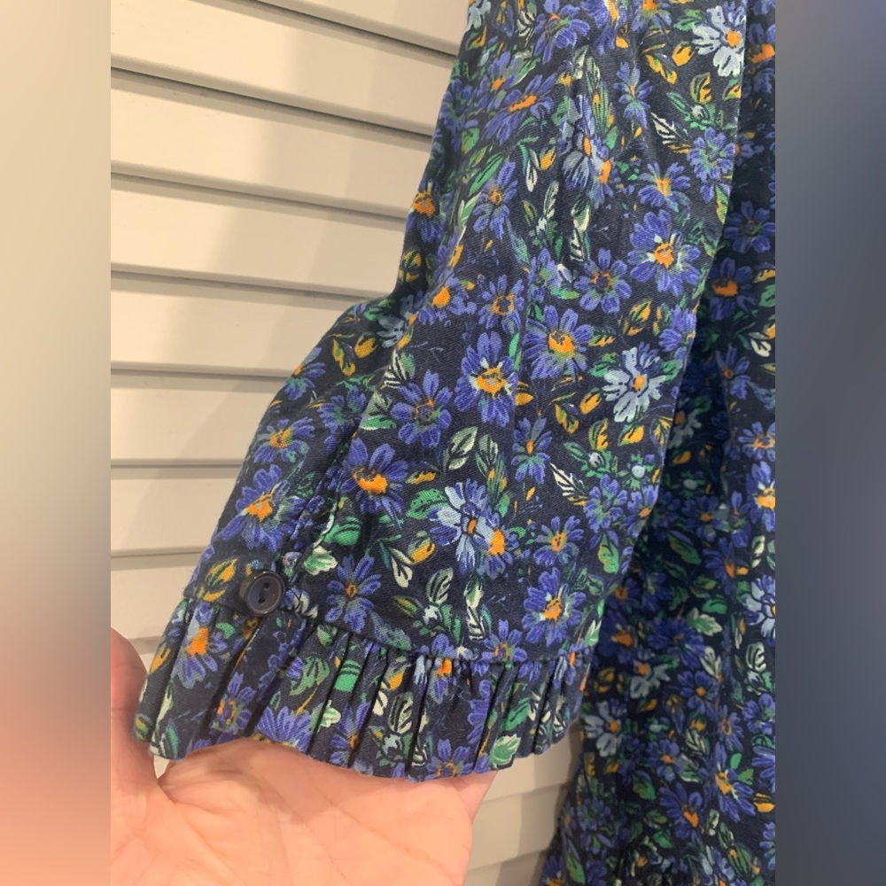 NWOT Free People The Avenue floral midi dress tiered boho open back size Small - Picture 5 of 9